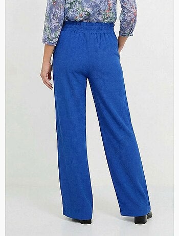 Pantalón verde con cinturilla elástica ancha y malla en relieve - Afibel