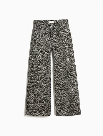 Pantalón wide leg animal print, MO Fashion