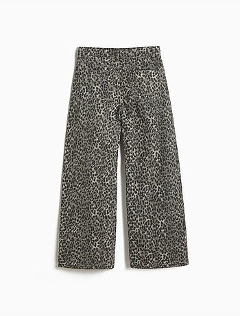 Pantalón wide leg animal print, MO Fashion