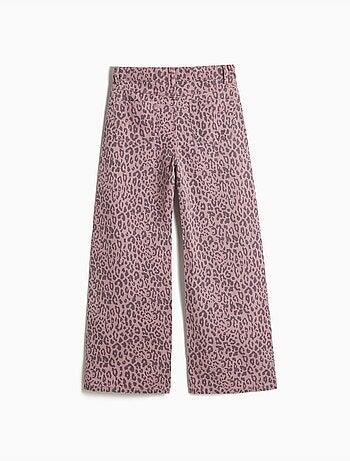 Pantalón wide leg animal print, MO Fashion