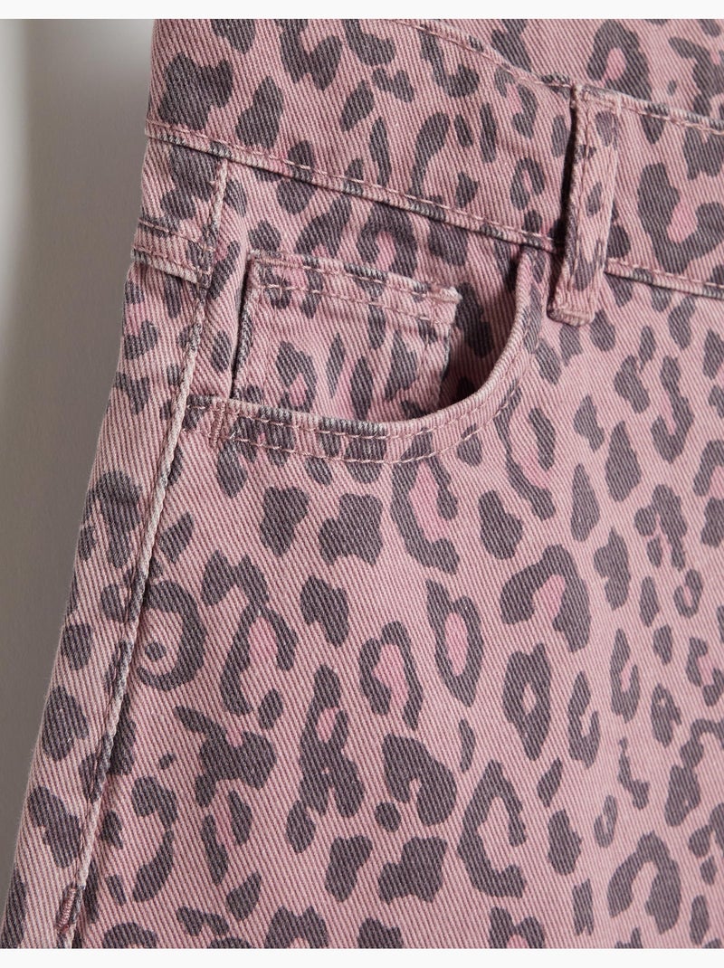 Pantalón wide leg animal print, MO Fashion Malva lila - Kiabi