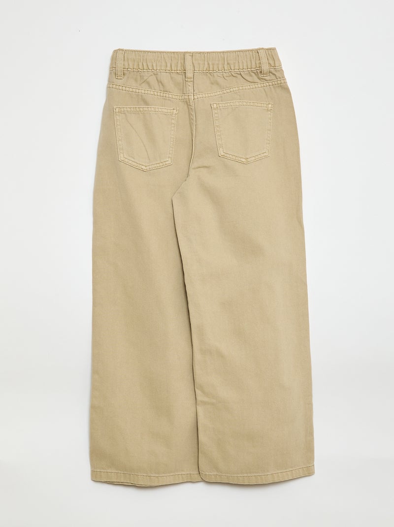 Pantalón wide leg Beige - Kiabi