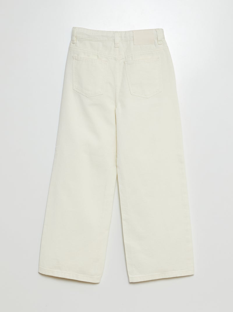 Pantalón wide leg BLANCO - Kiabi
