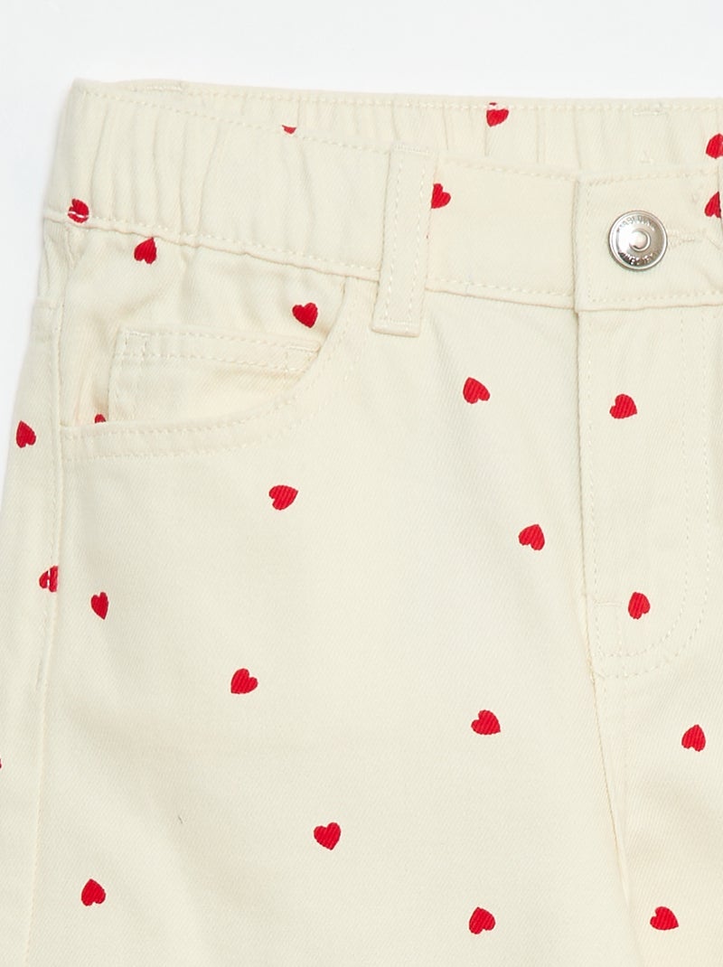 Pantalón wide leg Blanco - Kiabi