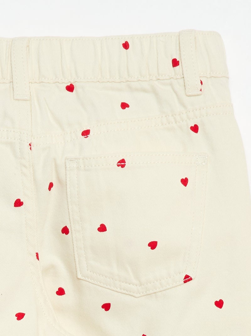 Pantalón wide leg Blanco - Kiabi
