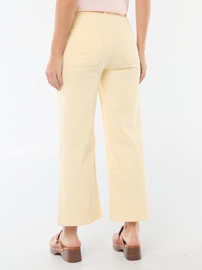 Pantalón wide leg colorido Amarillo - Kiabi