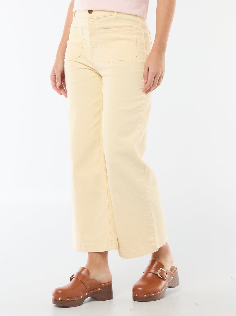 Pantalón wide leg colorido Amarillo - Kiabi