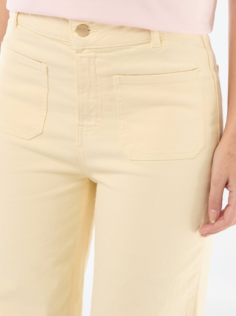 Pantalón wide leg colorido Amarillo - Kiabi