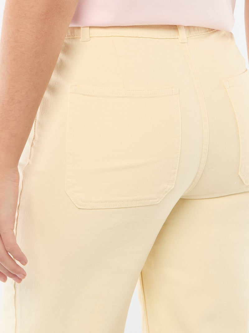 Pantalón wide leg colorido Amarillo - Kiabi