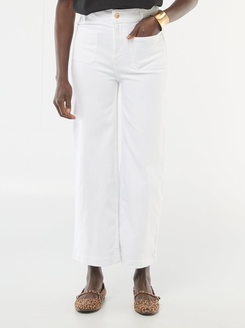 Pantalón wide leg colorido Blanco - Kiabi