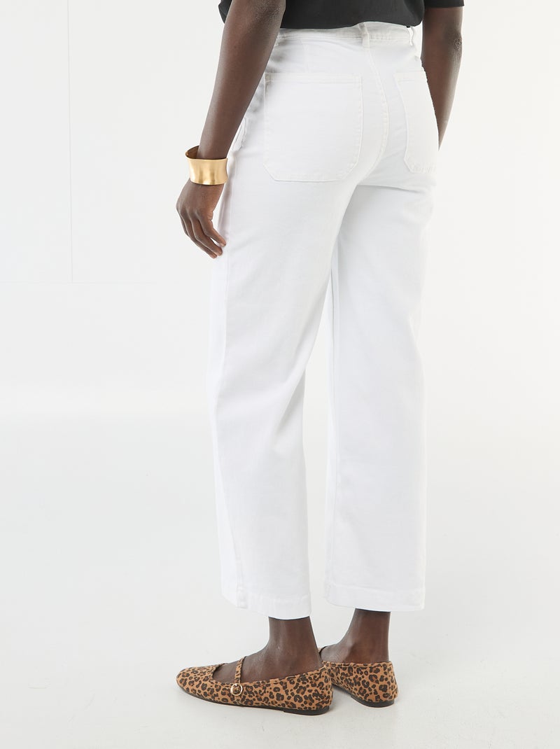 Pantalón wide leg colorido Blanco - Kiabi