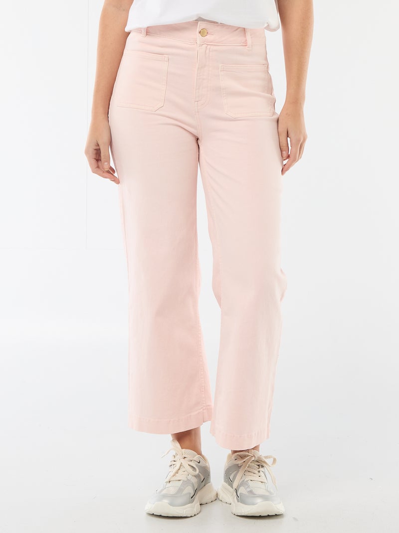 Pantalón wide leg colorido Rosa - Kiabi
