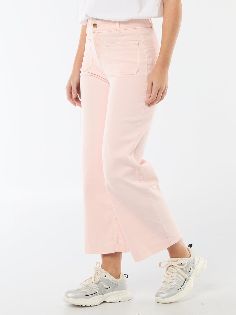 Pantalón wide leg colorido Rosa - Kiabi