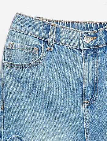 Pantalón wide leg con bordados