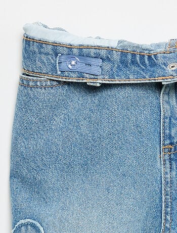 Pantalón wide leg con bordados