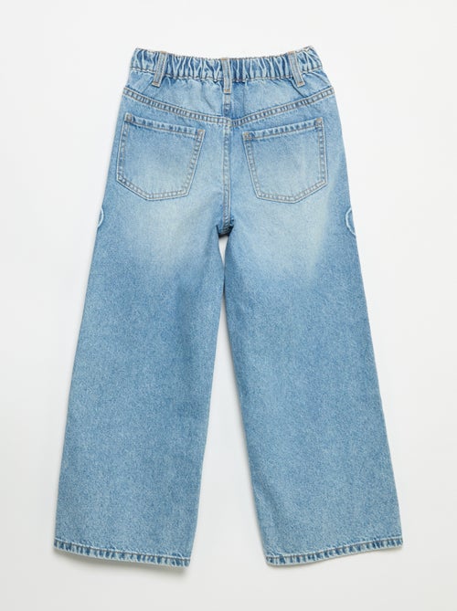 Pantalón wide leg con bordados - Kiabi Pantalón wide leg con bordados - Kiabi