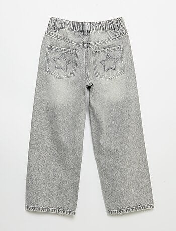 Pantalón wide leg con bordados