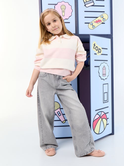 Pantalón wide leg con bordados - Kiabi Pantalón wide leg con bordados - Kiabi