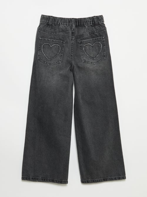 Pantalón wide leg con bordados - Kiabi Pantalón wide leg con bordados - Kiabi