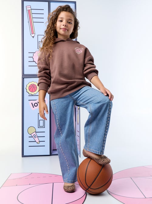 Pantalón wide leg / corte ancho con tachuelas fantasía - Kiabi