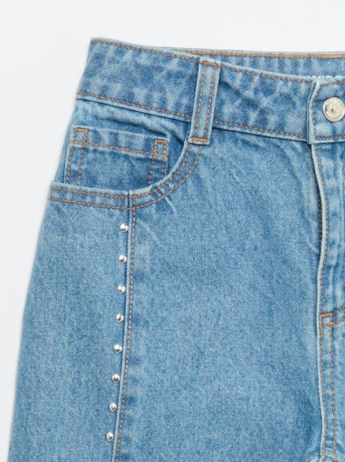 Pantalón wide leg / corte ancho con tachuelas fantasía - Kiabi