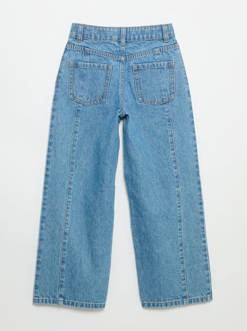 Pantalón wide leg / corte ancho con tachuelas fantasía Azul - Kiabi