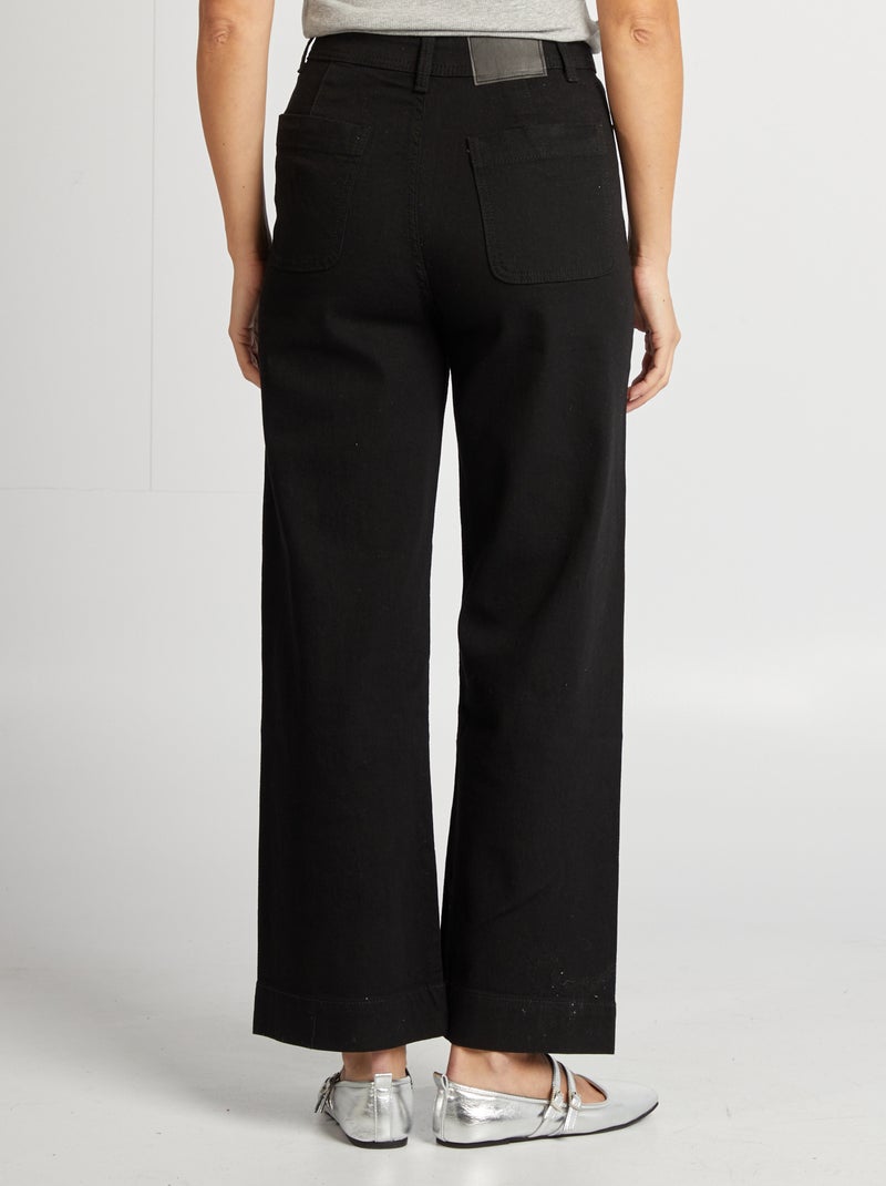 Pantalón wide leg cropped NEGRO - Kiabi