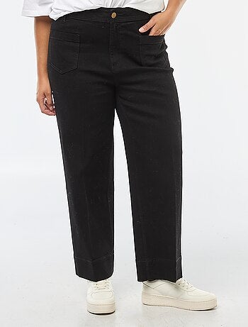 Pantalón wide leg cropped
