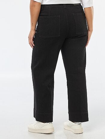 Pantalón wide leg cropped