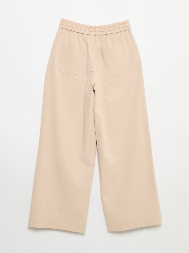 Pantalón wide leg / de corte ancho Beige - Kiabi