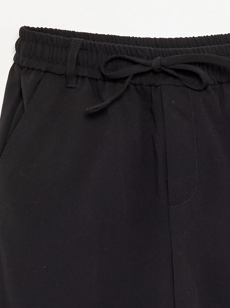 Pantalón wide leg / de corte ancho Negro - Kiabi