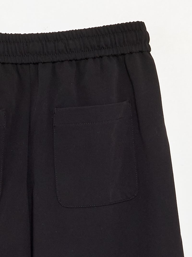 Pantalón wide leg / de corte ancho Negro - Kiabi