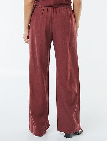 Pantalón wide leg de mezcla de lino