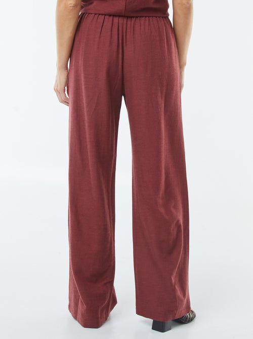 Pantalón wide leg de mezcla de lino - Kiabi