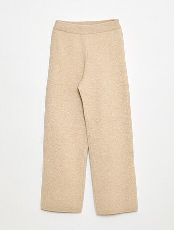 Pantalón wide leg de punto