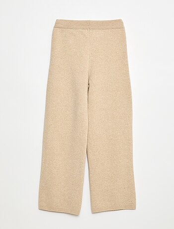 Pantalón wide leg de punto