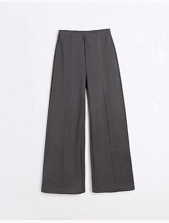 Pantalón wide leg de punto interlock, mo fashion