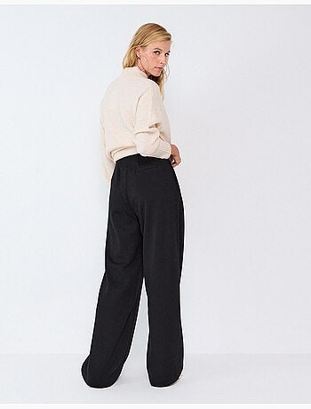 Pantalón wide leg de punto interlock, mo fashion