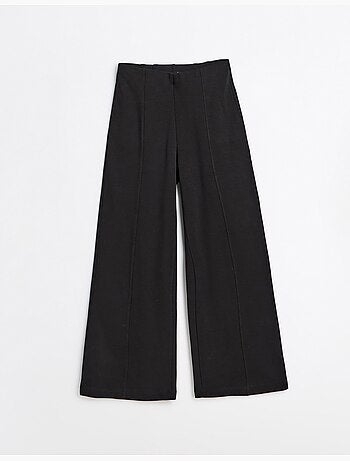 Pantalón wide leg de punto interlock, mo fashion