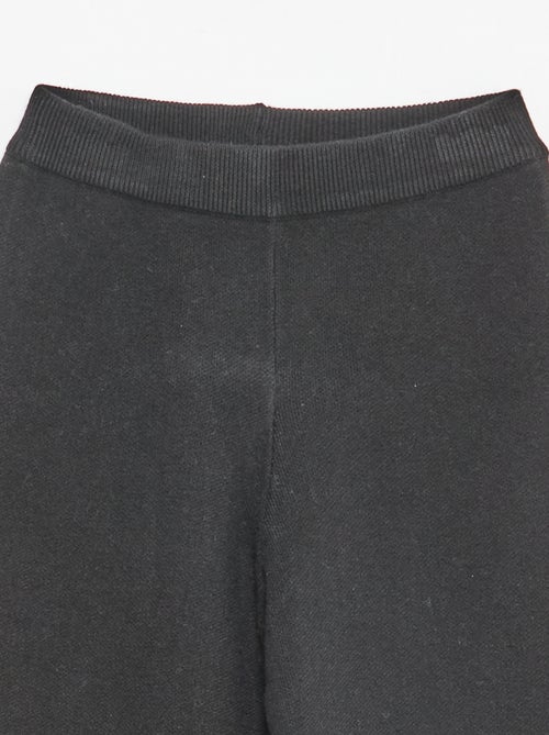 Pantalón wide leg de punto - Kiabi