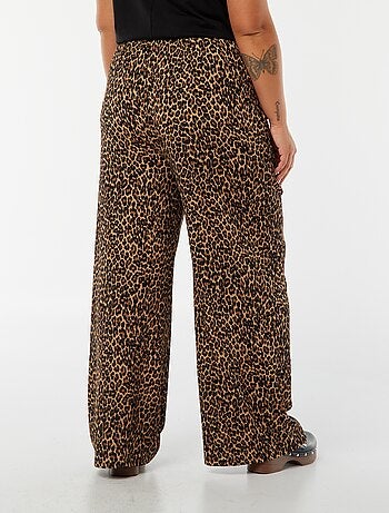 Pantalón wide leg de punto plisado