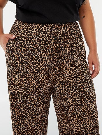 Pantalón wide leg de punto plisado