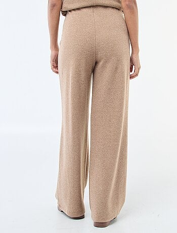 Pantalón wide leg de punto suave