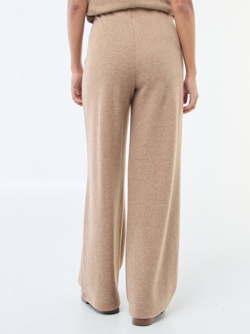 Pantalón wide leg de punto suave - Kiabi