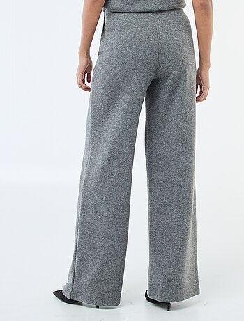 Pantalón wide leg de punto suave