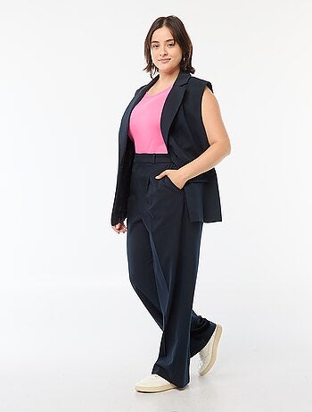 Pantalón wide leg de tiro alto