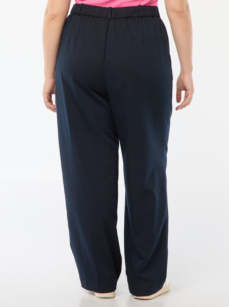 Pantalón wide leg de tiro alto Azul - Kiabi