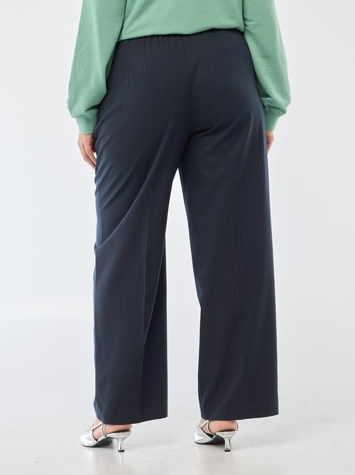 Pantalón wide leg de tiro alto - Kiabi