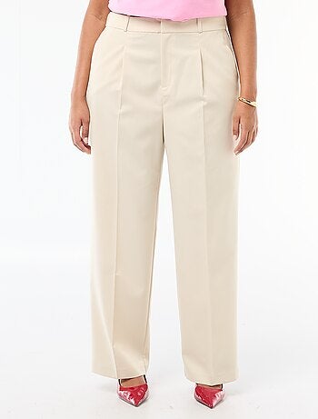 Pantalón wide leg de tiro alto