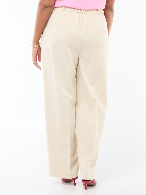 Pantalón wide leg de tiro alto - Kiabi